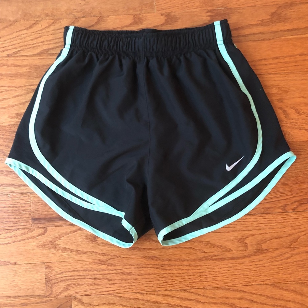 Black and Mint Nike Running Shorts